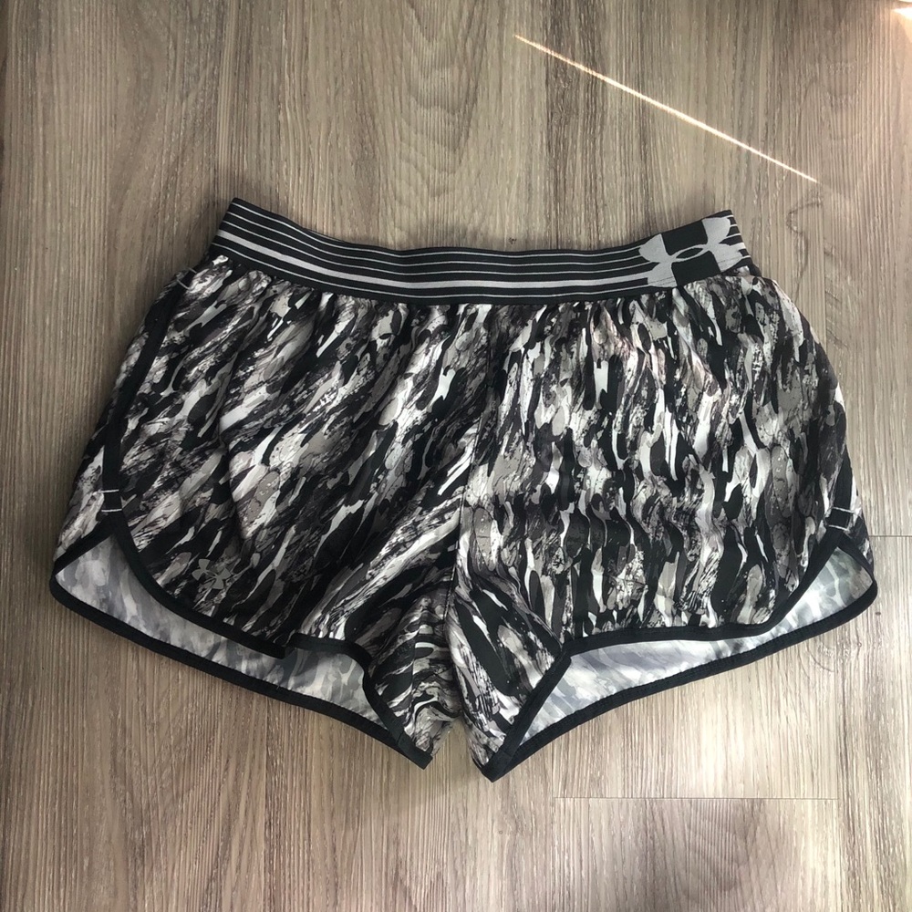 Black & White Under Armour workout shorts